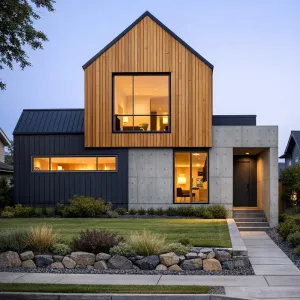 Urban Timber Stack Nordic Residence