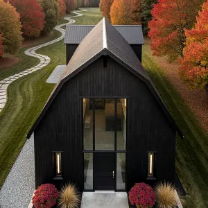 Ink-Draped Dwelling in the Autumn Symphony