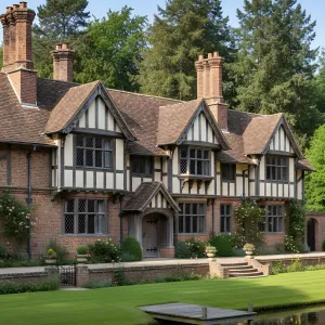 Moated Manor with Tudor Poise