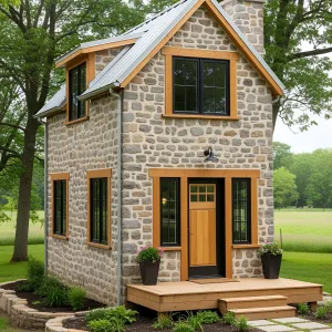 Petite Stone Sanctuary With a Quirky Roof