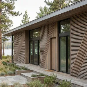 Angled Timber Lakehouse Refuge