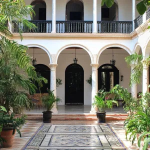 Elegant Spanish Courtyard with Opulent Tile Work