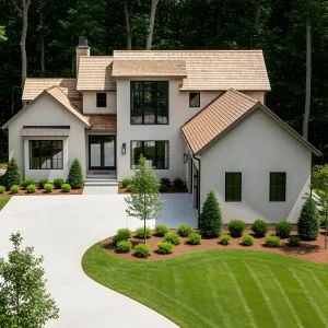 Crisp Modern Manor in the Forest