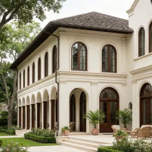 Arcaded Tuscan Loggia Garden Villa