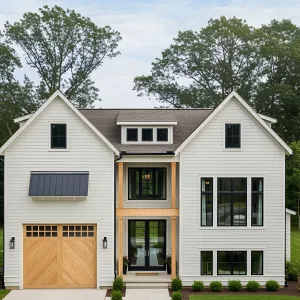Dreamy White Haven with Timber Garage