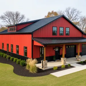 Red Barndominium Bliss