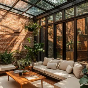 Sunlit Serenity: A Cozy Outdoor Living Room