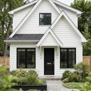 Charming Peak Roof Home With Contrast