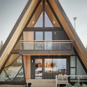 Triangular Timber Triumph: Apex Hideaway