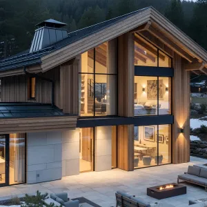 Snow-Kissed Chalet Opulence Under the Peaks