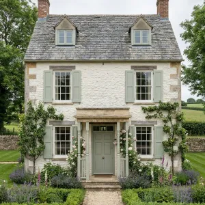 Sage Shutter Cotswold Garden Cottage