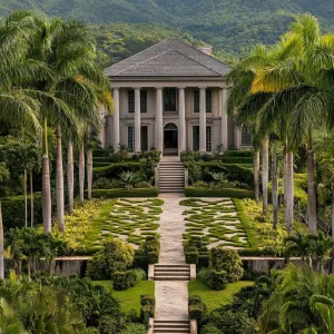 Majestic Manor Amid Mountains