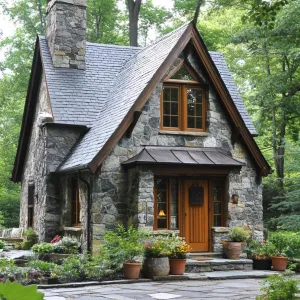 Rustic Stone Haven Amidst Greenery
