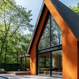 Glistening Amber Lodge with Lustrous Lines