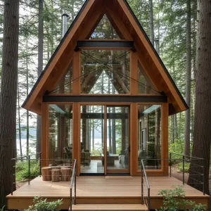 Forest A-Frame Glass Retreat