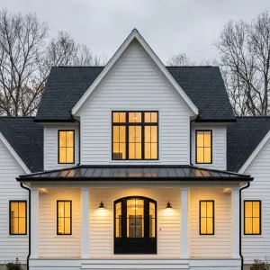 Warm Gabled Porchfront Modern Homestead