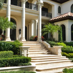 Opulent Arched Mansion Entrance