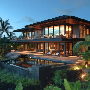 Tropical Tranquil Delight: A Sunset Mirage