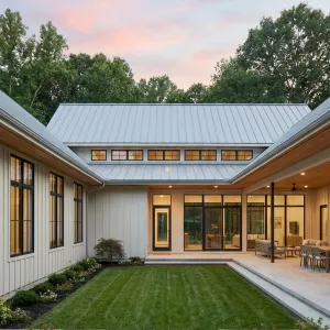 Courtyard Farmstead With Steel Roofline