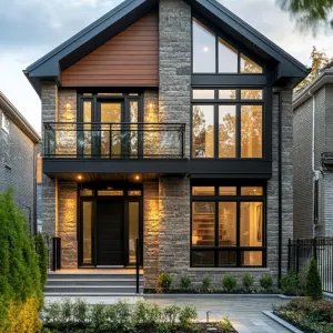 Stunning Modern Stone House with Balcony