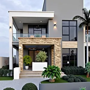Architectural Delight with a Dash of Green