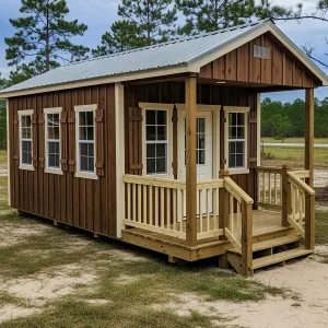 Cozy Woodland Nest With a Cheerful Porch