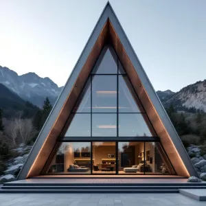 Triangular Dreamscape: Mountain Apex Abode