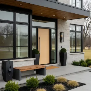 Contemporary Porch with a Dash of Chic