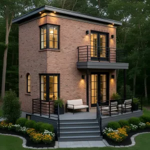 Brick-Edge Balcony Pocket Tower