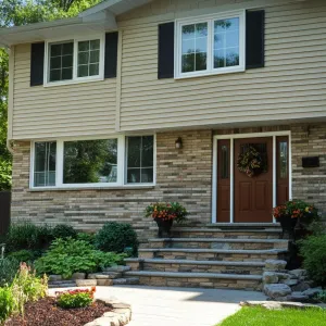 Welcome to the Split Level Haven: The Brick-Accented Delight