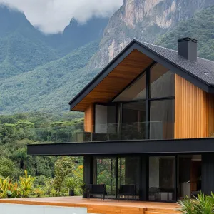 Modern Wooden Chalet Perched in Lush Green Valley
