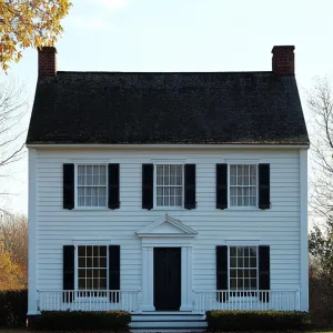 Classic Colonial Charm With a Double Chimney
