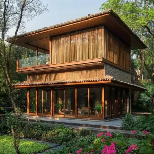 Bamboo Haven: The Verdant Pavilion