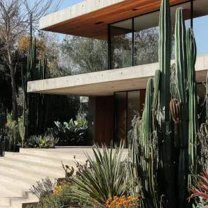 Cactus-Cuddled Modernist Haven