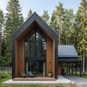 Peaked Timber Haven With Covered Carport