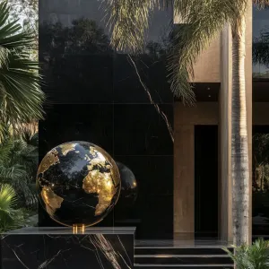 Golden Globe Grandeur: The Onyx Oasis
