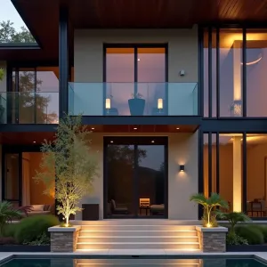Moonlit Modernity: A Poolside Story