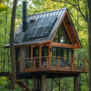 Eco-friendly Tiny Home With Solar Panels