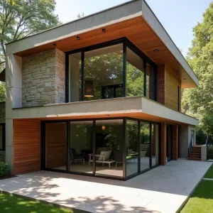 Glass Oasis Amidst the Trees