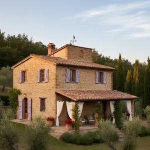 Sunlit Tuscan Stone Cottage