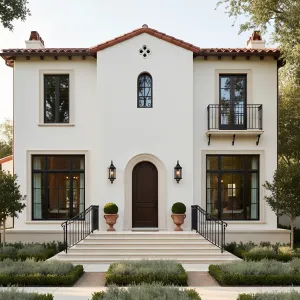 White Stucco Balcony Casa