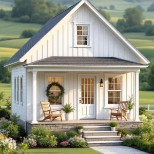 Tiny White Delight Amid Rolling Hills