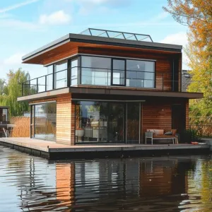 Floating Home With Retractable Roof