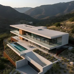 Ridgeline Ribbon Concrete Residence