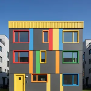 Urban Barcode Block With Citrus-Trimmed Voids