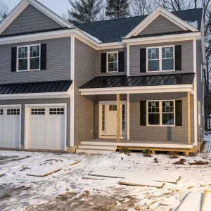 Snowy Suburban Gray With Clean Lines