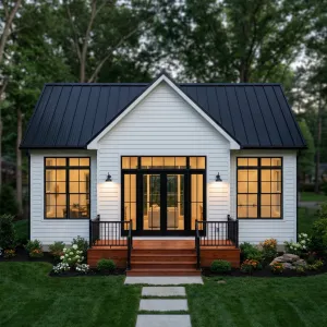 Garden Studio Home With Sleek Roof