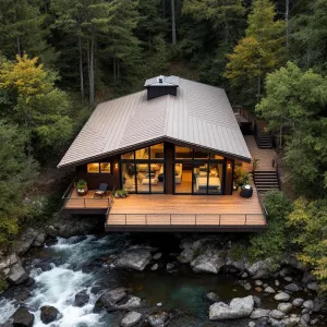 House Hugging the Rapids