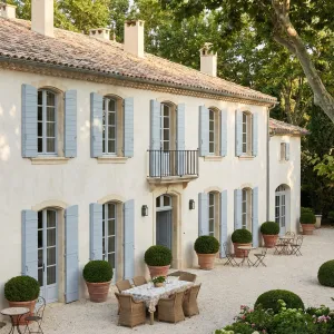 Shuttered Courtyard For Lazy Long Lunches