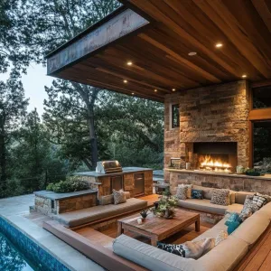 Rustic Haven: A Cozy Fireside Escape